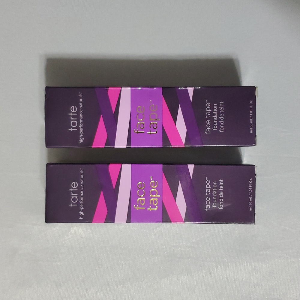 Tarte Face Tape NWT Foundation X2 Bottles Matte Full Coverage Shade 61H Espresso